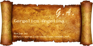 Gergelics Angelina névjegykártya